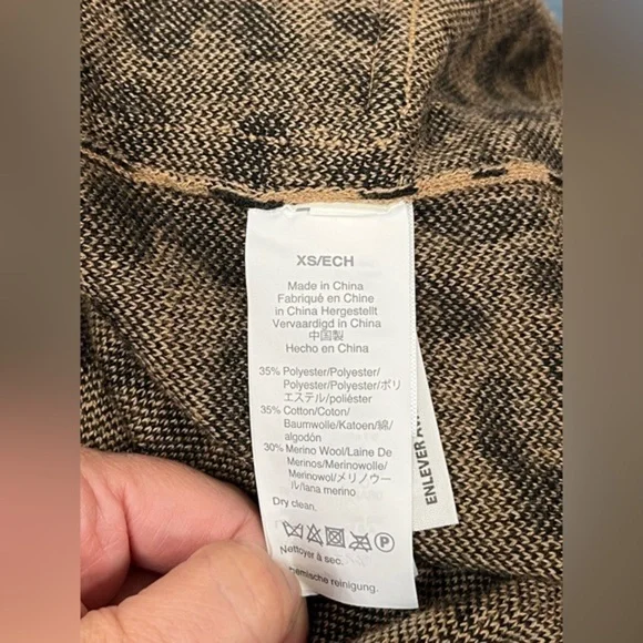 🟢 J. Crew Leopard Print 3/4 Sleeve Cardigan - Picture 11 of 13